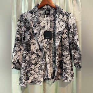 Black and white blazer